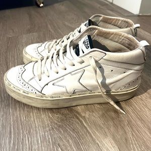Golden Goose White Midstar Sneakers